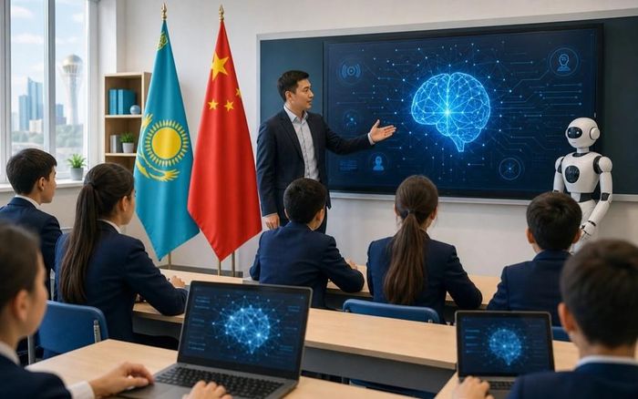 Trong bài phát biểu, Tổng thống Tokayev dành một phần đáng kể cho trí tuệ nhân tạo, trong bối cảnh Kazakhstan đang thúc đẩy việc đưa công nghệ này vào nhiều lĩnh vực của đời sống. Ảnh: qazinform