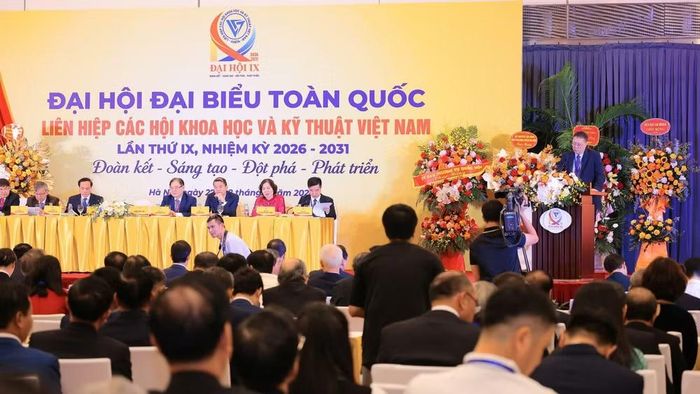 Đại hội đại biểu toàn quốc Liên hiệp các Hội Khoa học và Kỹ thuật Việt Nam lần thứ IX. (Ảnh: BÍCH LIÊN)
