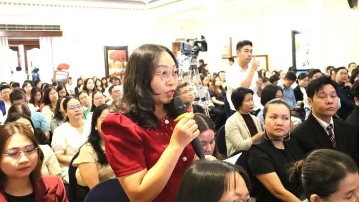 Đại biểu phát biểu tại buổi đối thoại. (Ảnh: ITPC)