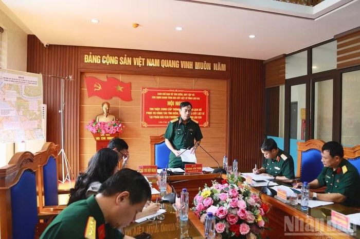 Đại tá Hoàng Văn Toàn, Phó Chính ủy, Phó trưởng ban chỉ đạo tỉnh Lào Cai kết luận hội nghị.