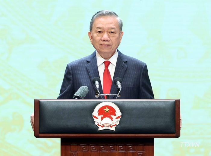 Tổng Bí thư, Chủ tịch nước Tô Lâm đọc Diễn văn Kỷ niệm 81 năm Quốc khánh nước Cộng hòa xã hội chủ nghĩa Việt Nam. (Ảnh: An Đăng/TTXVN)