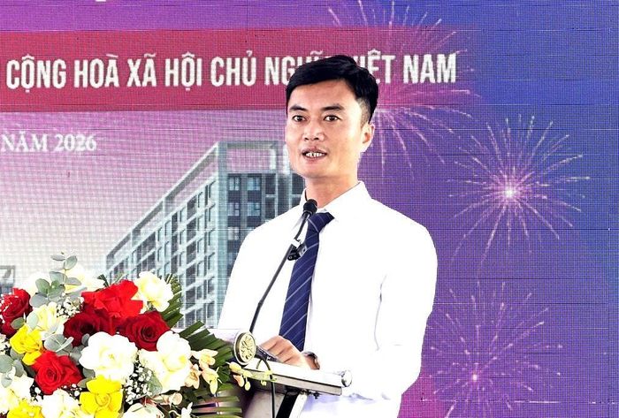 Tổng Giám đốc Công ty CP Bất động sản Hội An báo cáo về Dự án Nhà ở xã hội Bắc Hòa Khánh.