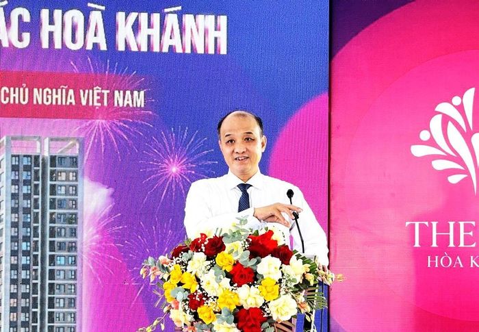 Phó Chủ tịch UBND TP Đà Nẵng Lê Quang Nam phát biểu tại Lễ khởi động Dự án Nhà ở xã hội Bắc Hòa Khánh.