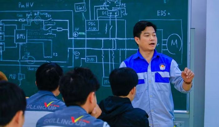 Một lớp học của Trường Cao đẳng nghề Công nghiệp Hà Nội.