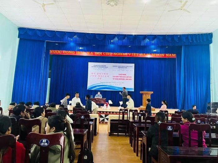  Người dân 5 xã miền núi TP Đà Nẵng tham gia Kỳ xét tuyển chương trình lao động thời vụ tại huyện Hamyang, tỉnh Gyeongsangnam – Hàn Quốc năm 2026. Ảnh: Thông tin xã Nam Trà My. 