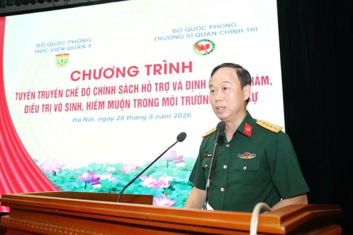 Đại tá PGS.TS. Trịnh Thế Sơn Giám đốc Viện Mô phôi Lâm sàng Quân đội, Học viện Quân y giới thiệu về các chế độ, chính sách hỗ trợ đối với quân nhân và các kỹ thuật, phương pháp trong khám và điều trị vô sinh, hiếm muộn.
