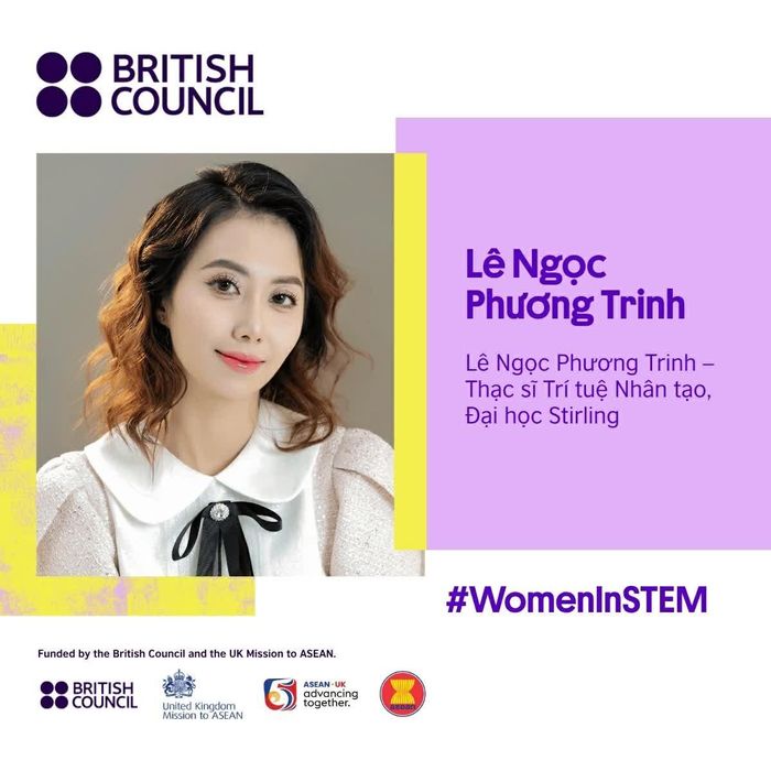 Một học giả Việt Nam nhận Học bổng ASEAN–UK SAGE Women in STEM là Lê Ngọc Phương Trinh. (Nguồn: Hội đồng Anh)