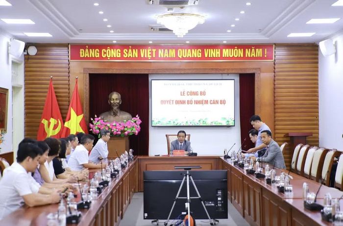 Quang cảnh lễ công bố quyết định bổ nhiệm cán bộ. Ảnh: Bộ VHTTDL