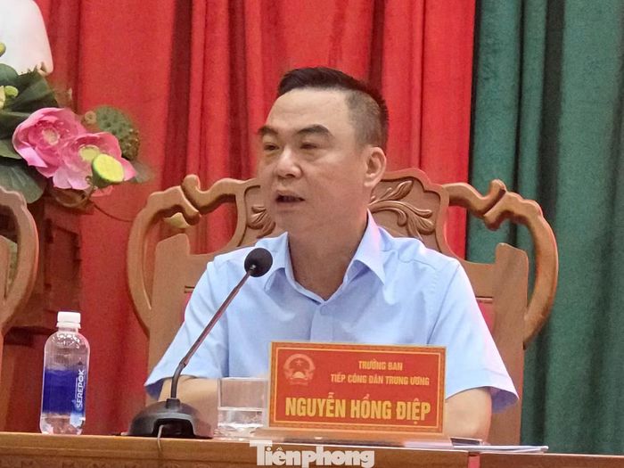 Trưởng Ban Tiếp công dân Trung ương Nguyễn Hồng Điệp đồng chủ trì hội nghị đối thoại.