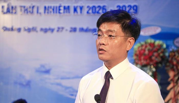 Ông Đỗ Tâm Hiển - Phó Chủ tịch UBND tỉnh Quảng Ngãi phát biểu tại đại hội.