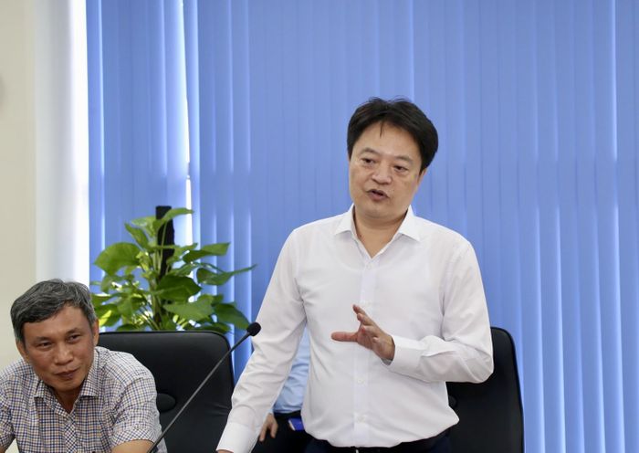 Chủ tịch HĐQT PV Power Hoàng Văn Quang phát biểu tại buổi làm việc.