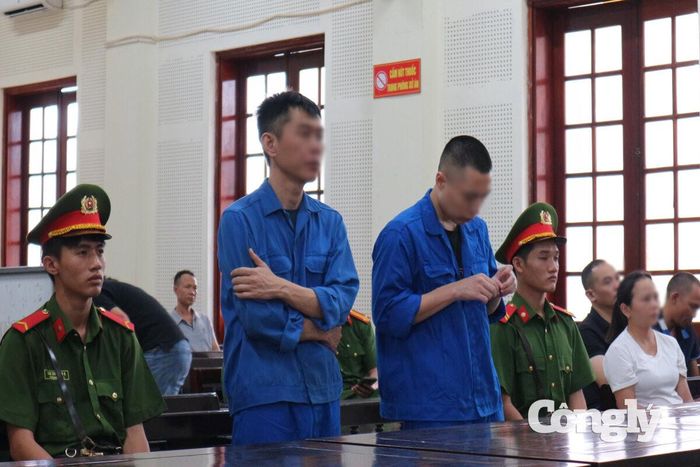 Các bị cáo tại tòa.