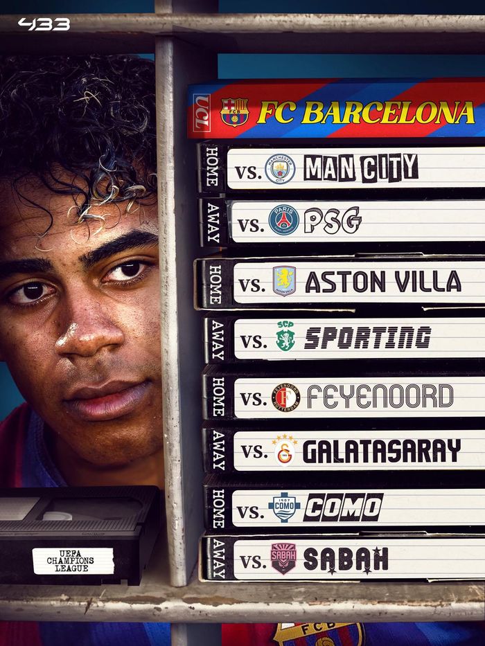 Các đối thủ của Barcelona ở vòng League phase - Ảnh: 433