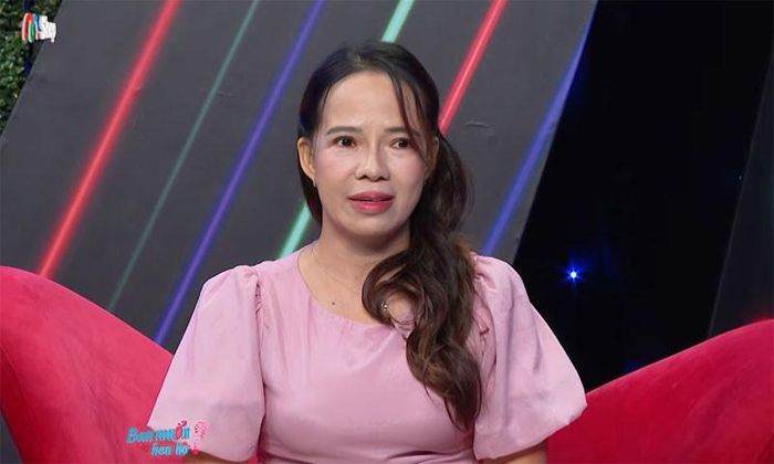 Chị Thảo trên sóng Bạn muốn hẹn hò. Ảnh cắt từ clip
