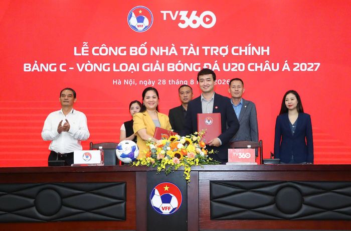VFF công bố Nhà tài trợ chính Vòng loại U20 châu Á 2027 (bảng C). Ảnh: VFF