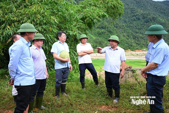 Phó Chủ tịch UBND tỉnh Nguyễn Văn Đệ chỉ đạo tại hiện trường. Ảnh: Thành Cường