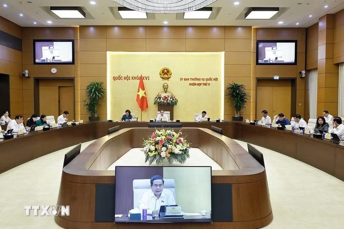 Chủ tịch Quốc hội Trần Thanh Mẫn phát biểu. (Ảnh: Doãn Tấn/TTXVN)