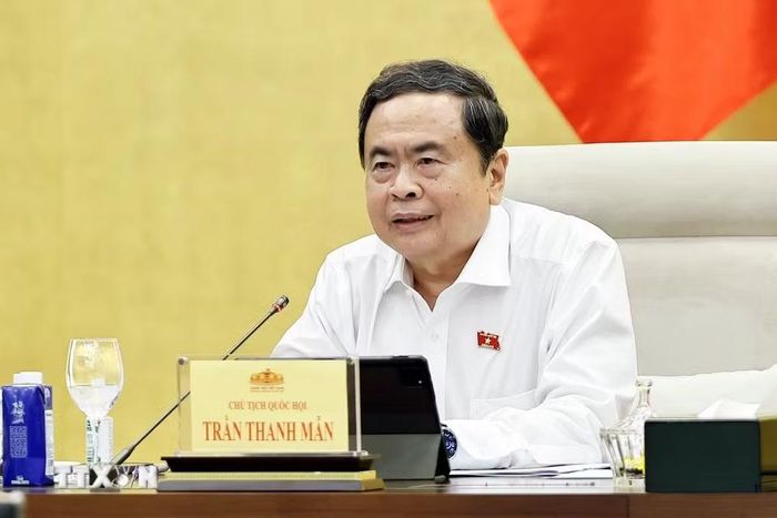 Chủ tịch Quốc hội Trần Thanh Mẫn phát biểu. (Ảnh: Doãn Tấn/TTXVN)