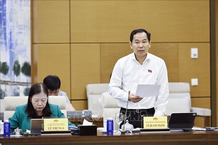 Tổng thư ký Quốc hội, Chủ nhiệm Văn phòng Quốc hội Lê Quang Mạnh phát biểu. Ảnh: Doãn Tấn/TTXVN
