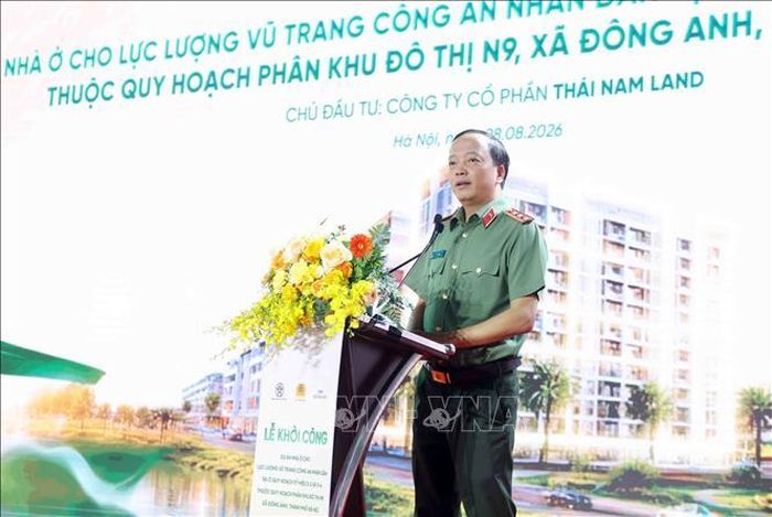 Thượng tướng Đặng Hồng Đức, Ủy viên Trung ương Đảng, Thứ trưởng Bộ Công an phát biểu. Ảnh: Phạm Kiên/TTXVN