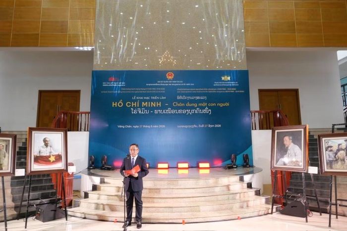 Giám đốc Bảo tàng Mỹ thuật Việt Nam Nguyễn Anh Minh phát biểu tại sự kiện.