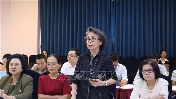 Bà Nguyễn Thị Hồng Minh, Chủ tịch Hiệp hội Thực phẩm minh bạch phát biểu.