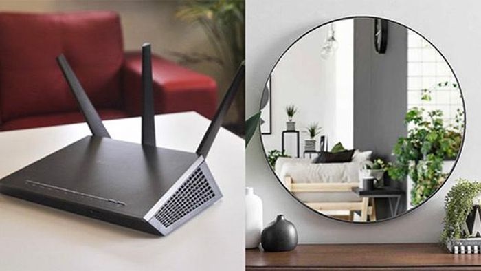 Gương sẽ là làm nhiễu sóng WiFi do hiện tượng chồng sóng.