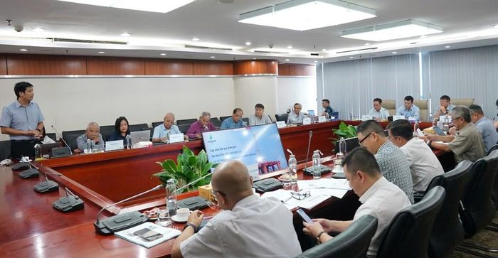Hội thảo nghe nhóm tác giả VPI báo cáo trình bày kết quả đánh giá tài nguyên dầu khí tại bể Sông Hồng, Cửu Long và Nam Côn Sơn. Ảnh: Thuỳ Dương/Bnews/vnanet.vn