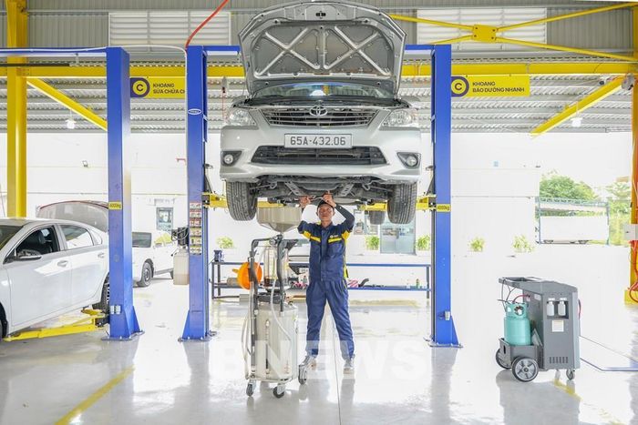 Xưởng dịch vụ của Công ty TNHH Dịch vụ ô tô Carpla - thành viên thuộc hệ sinh thái Tasco