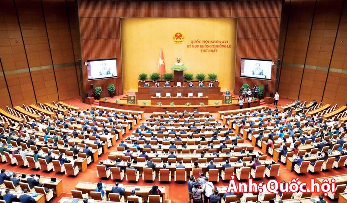 Quang cảnh Phiên khai mạc Kỳ họp không thường lệ lần thứ Nhất. Ảnh: Quốc hội