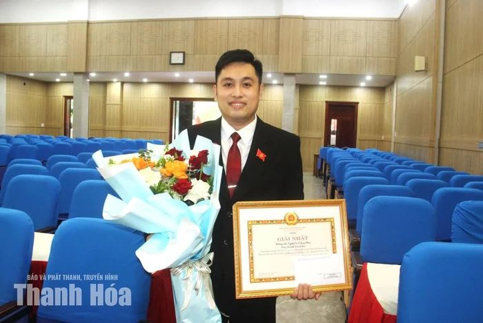 Anh Nguyễn Công Huy sau lễ trao giải.