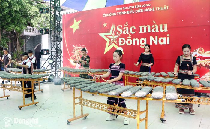 Biểu diễn đàn đá tại sự kiện. Ảnh: Ngọc Liên