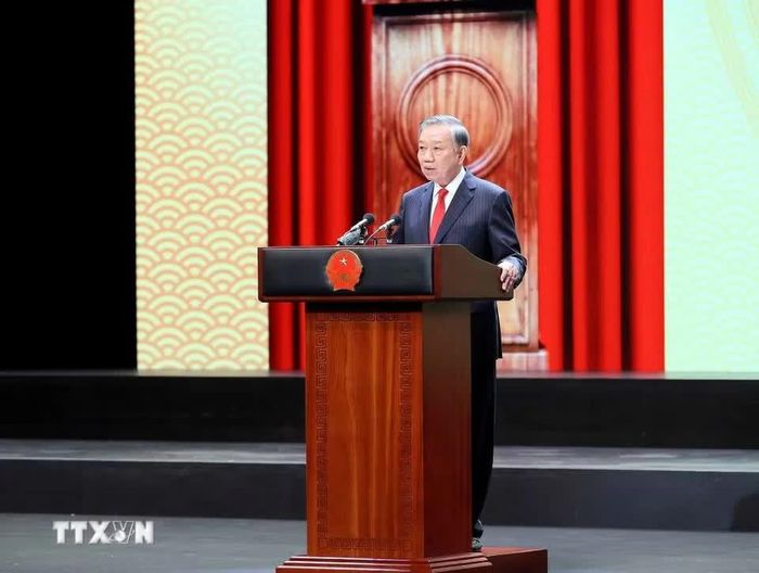 Tổng Bí thư, Chủ tịch nước Tô Lâm đọc diễn văn kỷ niệm 81 năm Quốc khánh nước Cộng hòa xã hội chủ nghĩa Việt Nam. Ảnh: An Đăng/TTXVN