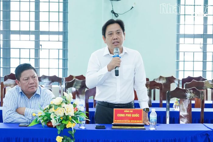 Ông Cung Phú Quốc phát biểu tại buổi lễ.