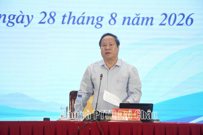 Đồng chí Tống Thanh Hải – Phó Chủ tịch Thường trực UBND tỉnh phát biểu kết luận hội nghị.