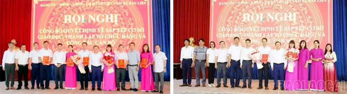Trao các quyết định thành lập tổ chức đảng và cán bộ quản lý.