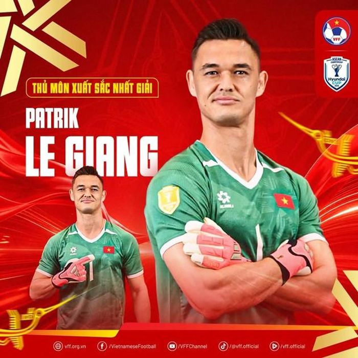 Lê Giang Patrik là thủ môn xuất sắc nhất giải đấu. Ảnh: VFF