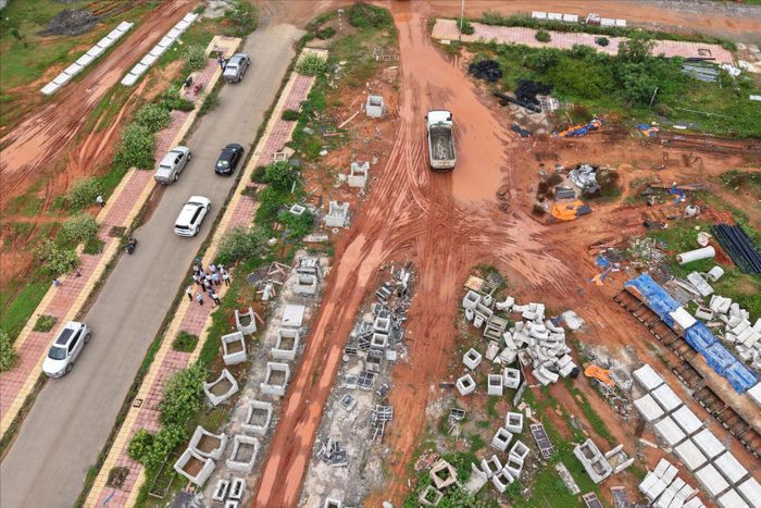 Toàn cảnh Dự án Hạ tầng kỹ thuật Khu nhà ở xã hội tại xã Tiến Lợi (cũ) nay thuộc xã Tuyên Quang