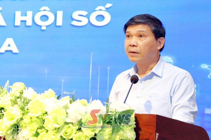 Đại diện lãnh đạo Sở Khoa học và Công nghệ phát biểu tại Hội thảo.