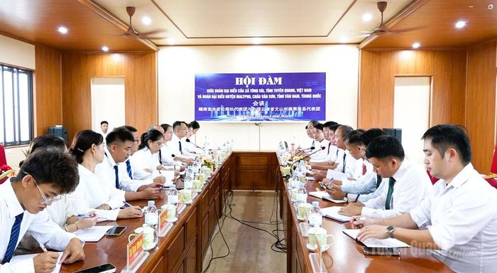 Quang cảnh buổi hội đàm.