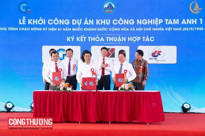 Chủ đầu tư Dự án Khu công nghiệp Tam Anh 1 ký kết thỏa thuận hợp tác với các đơn vị.