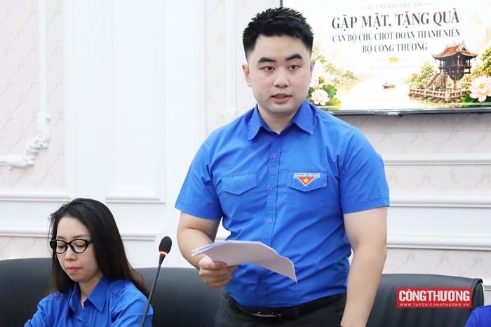 Ông Nguyễn Quốc Khánh - Phó Bí thư Đoàn Thanh niên Bộ Công Thương phát biểu tại chương trình