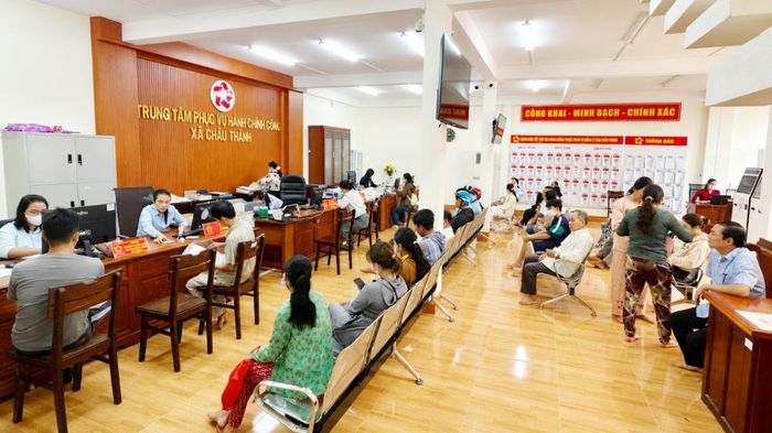 Trong 6 tháng đầu năm 2026 tỷ lệ hồ sơ được Trung tâm Phục vụ hành chính công xã Châu Thành trả trước hạn, đúng hạn đạt 97,66% (Ảnh: Trung tâm Phục vụ hành chính công xã Châu Thành)