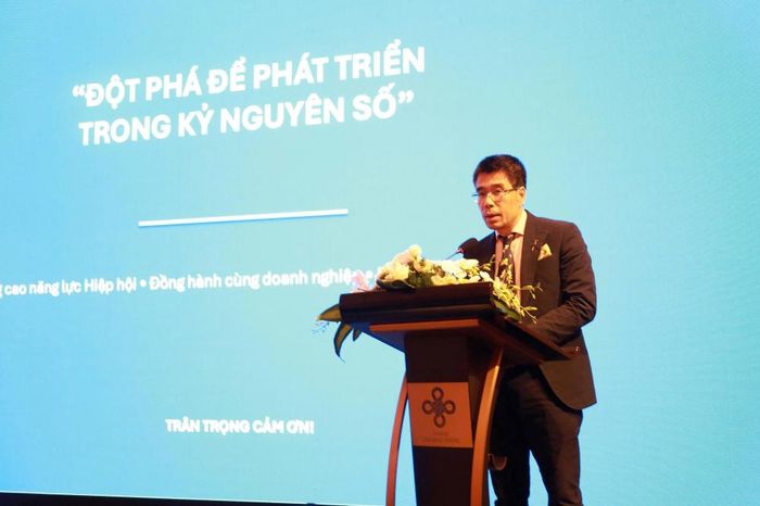 Ông Phan Minh Hà, Phó Chủ tịch, Tổng Thư ký Hiệp hội phát biểu tại phiên Toạ đàm
