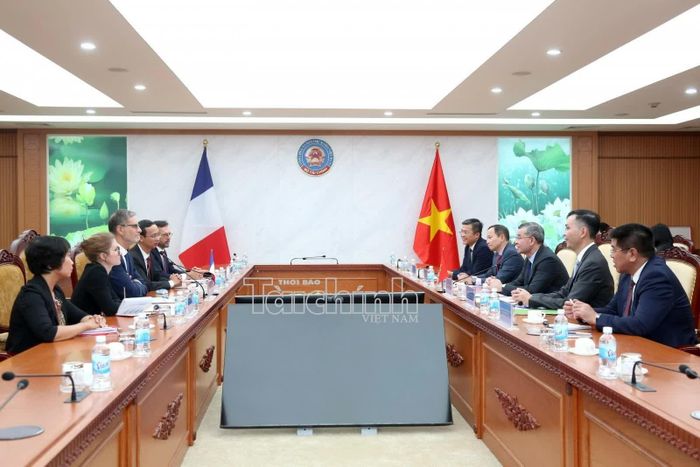 Quang cảnh buổi tiếp. Ảnh: Đức Minh