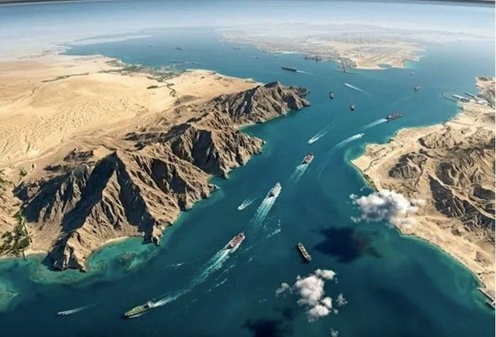 Eo biển Hormuz - một trong những “van” quan trọng nhất của hệ thống năng lượng toàn cầu. (Ảnh: AFP).