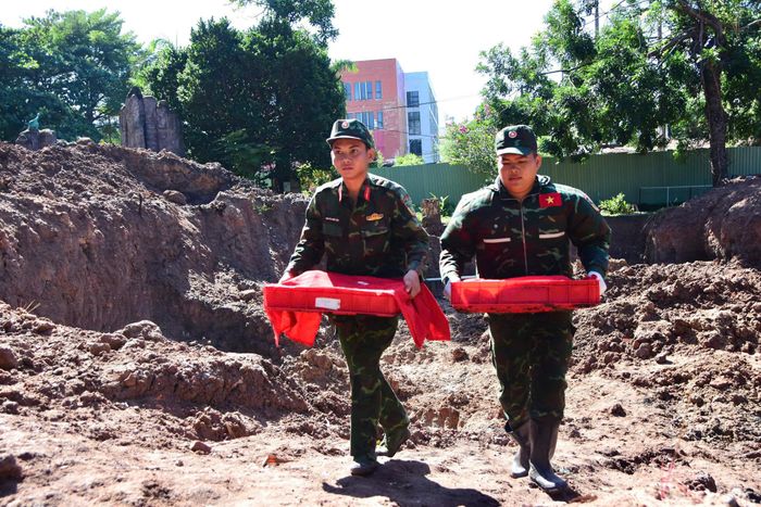 Ngày 27/8, lực lượng đã phát hiện, quy tập 9 bộ hài cốt liệt sĩ và 2 bộ di vật tại Khu B