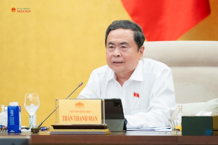 Chủ tịch Quốc hội Trần Thanh Mẫn phát biểu tại phiên họp