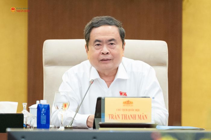 Chủ tịch Quốc hội Trần Thanh Mẫn phát biểu tại phiên họp