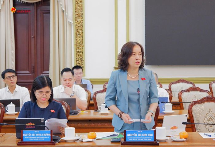 ĐBQH hoạt động chuyên trách tại Ủy ban Khoa học, Công nghệ và Môi trường Nguyễn Thị Kim Anh phát biểu